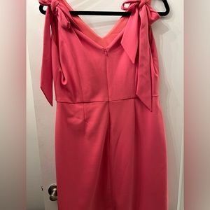 NWT BCBG Hot pink tie-shoulder mini dress
